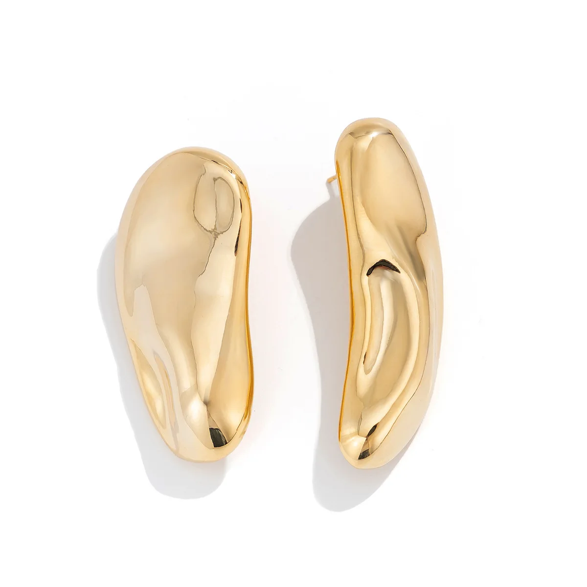 DIEZI Steampunk Vintage Gold Silver Color Metal Stud Earrings Women Punk Fashion Geometric Irregular Piercing Earring Jewelry