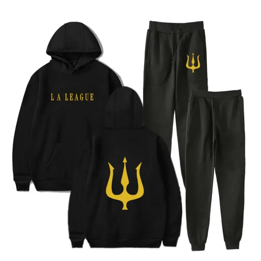 

Рэпер Werenoi Merch, комплект из 2 предметов, спортивный костюм, мужская толстовка с капюшоном + брюки, пуловер с капюшоном, повседневная спортивная одежда