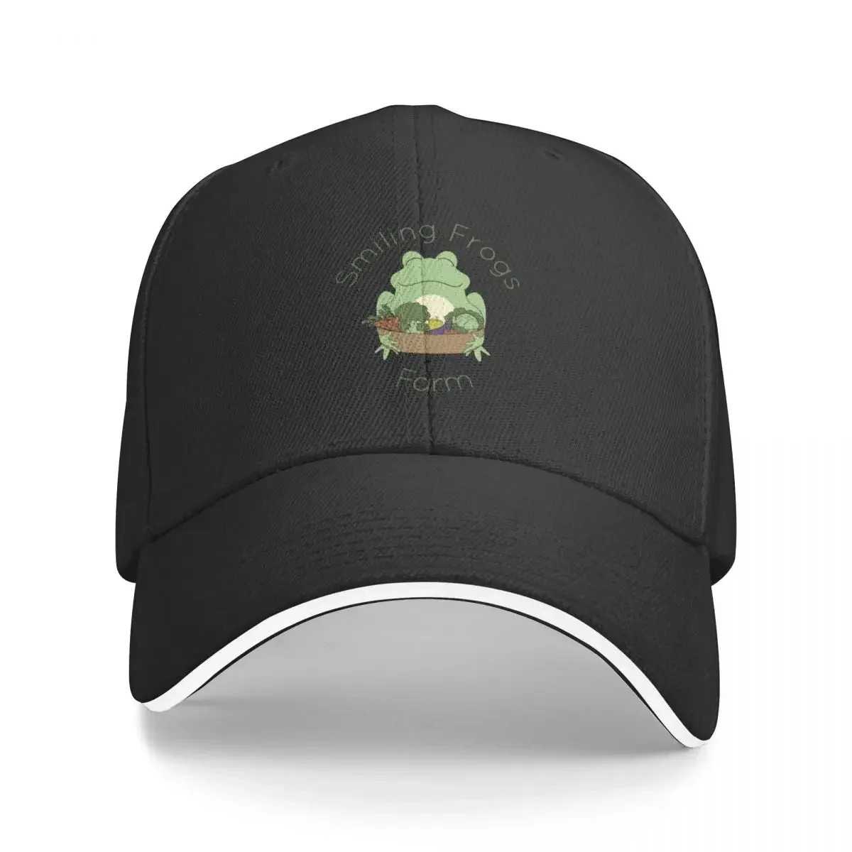 

Smiling Frogs Farm Logo Baseball Cap Sun Hat For Children Mountaineering Wild Ball Hat Sunscreen Mens Tennis Women's