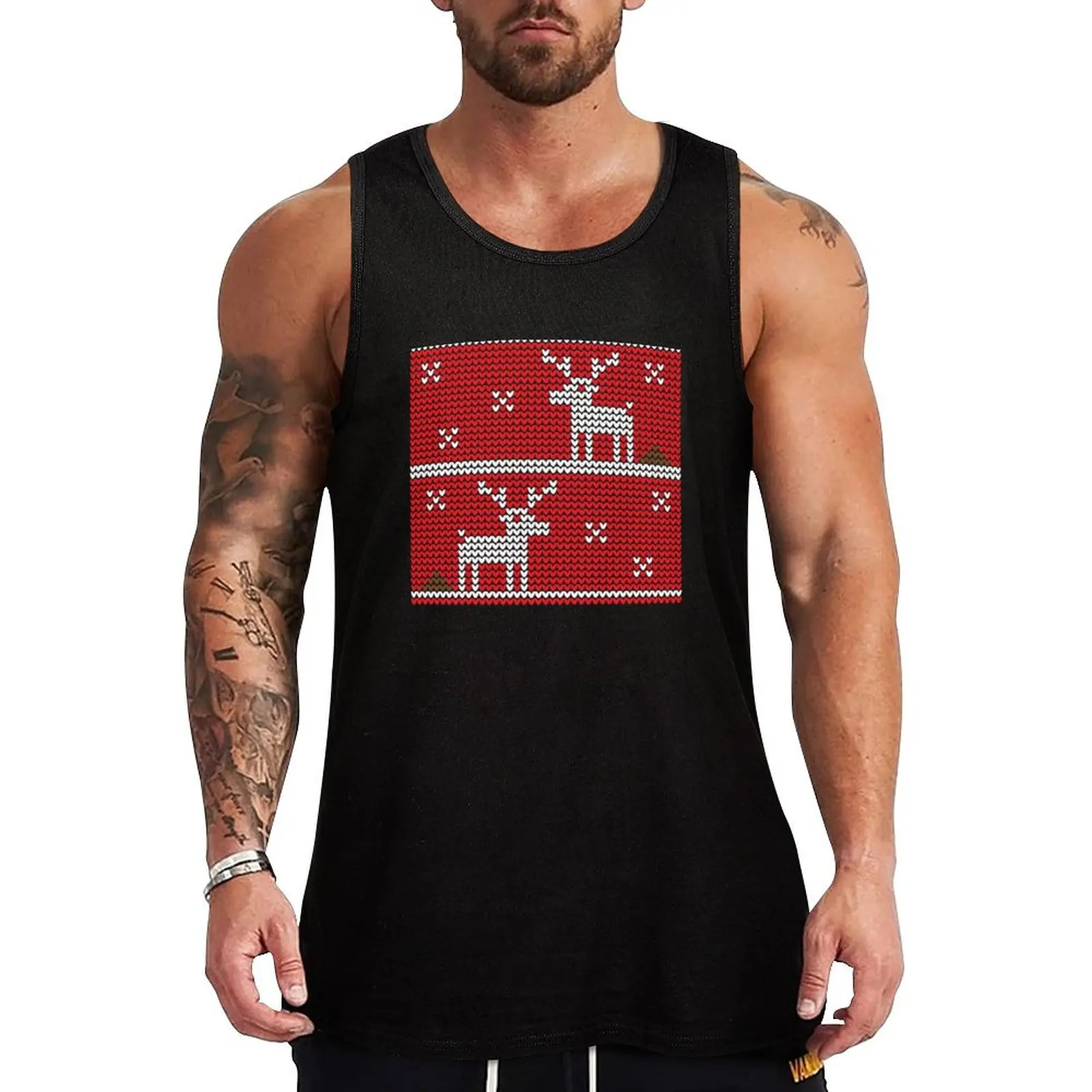 

Ugly Sweater Tank Top summer clothes men 2025 vests for men Men's summer clothes 2025