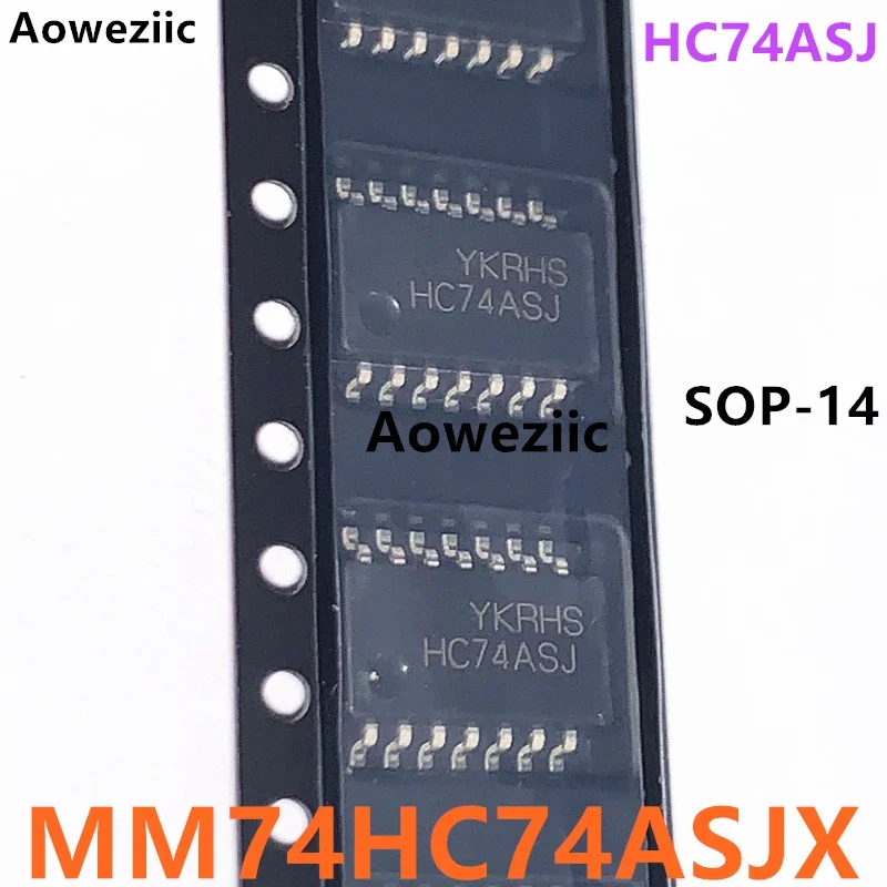 MM74HC74ASJX SOP-14 screen printing HC74ASJ setting and resetting D-type trigger inlet