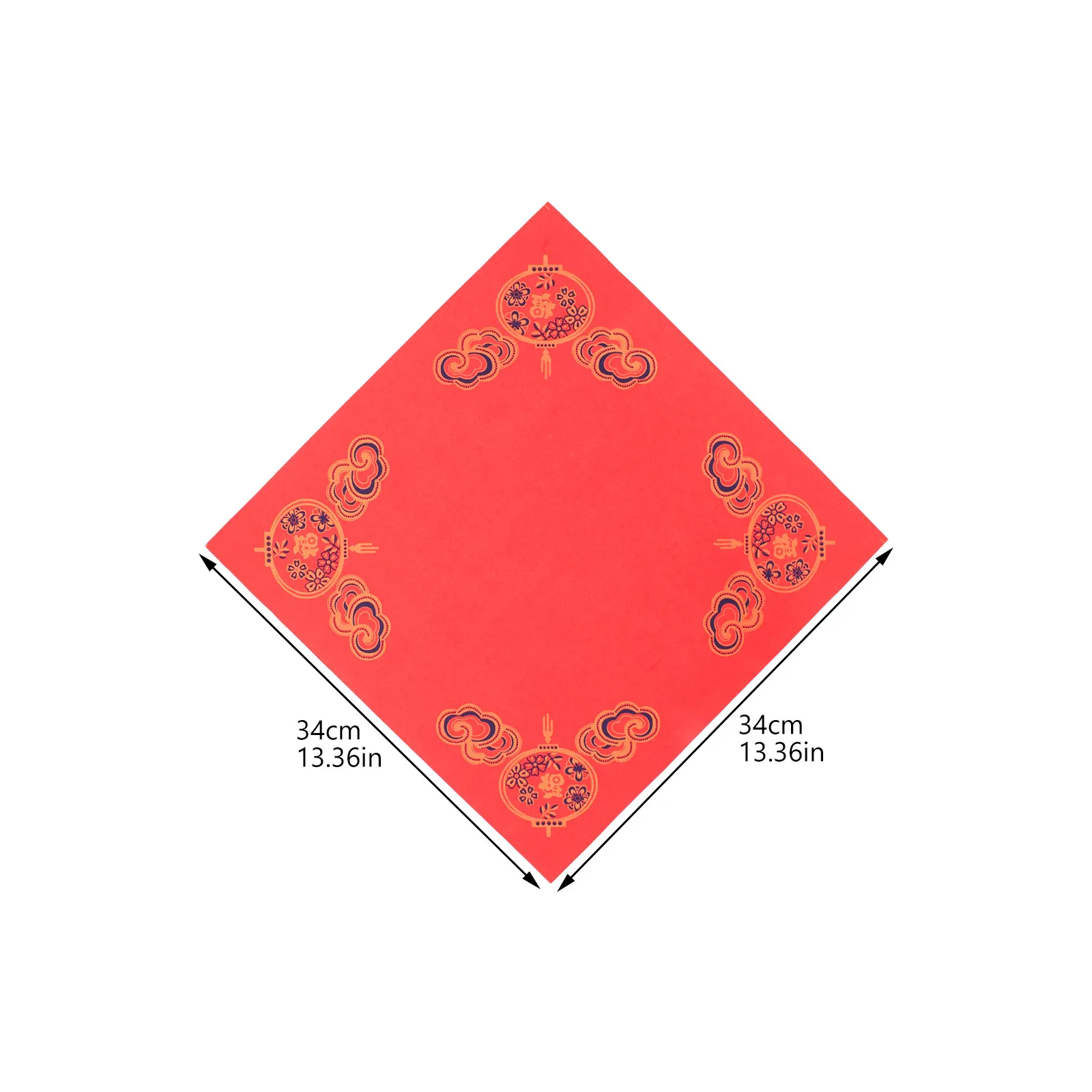20Sheets Fu Character Red Paper Blank Ink Brush Paper for Spring Festival Wedding DIY New Year Calligraphy Decoration