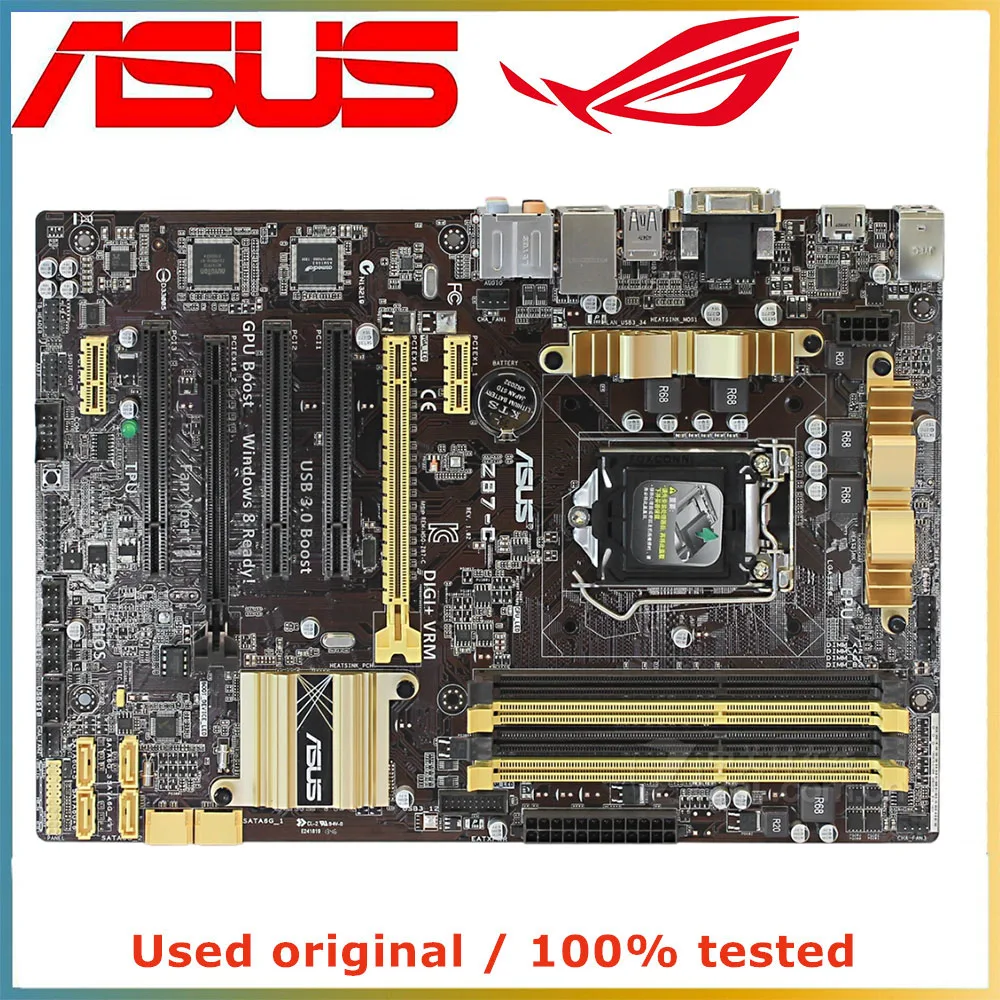 

For ASUS Z87-C Computer Motherboard LGA 1150 DDR3 32G For Intel Z87 Desktop Mainboard SATA III PCI-E 3.0 X16