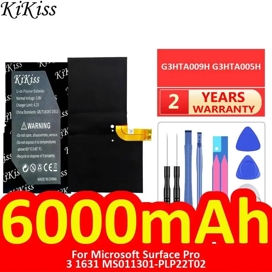 

Lightweight 6000Mah For Microsoft Surface Pro 3 1631 MS011301-PLP22T02 G3HTA009H G3HTA005H Laptop Battery