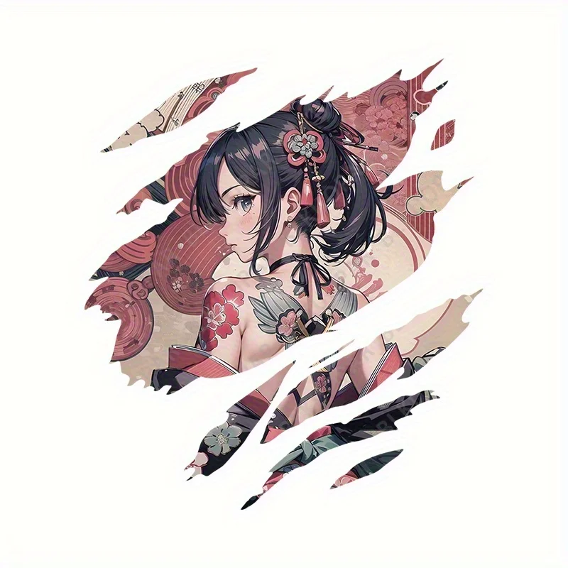 

1 шт. крутая наклейка «Аниме-тату девушка», отлично подходит для страниц блокнота, художественных дисплеев, бутылок с водой и интерьера автомобиля