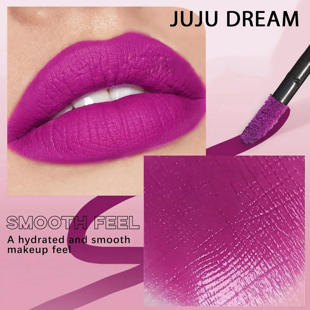 ノンスティックカップ口紅ピンクブラックダークパープル長期持続リップグロスマットベルベット仕上げ色あせに強い防水リップ