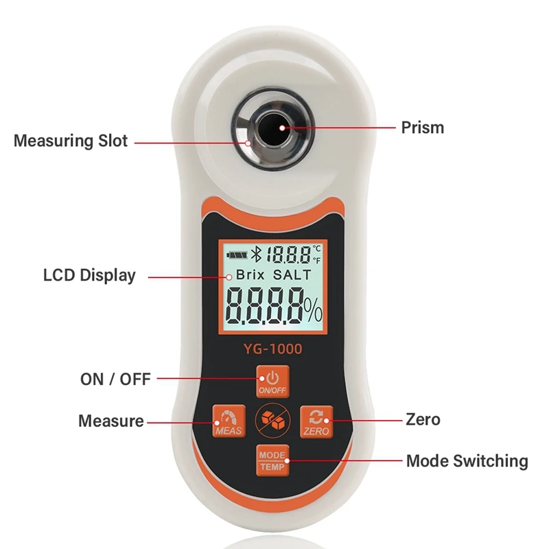 ดิจิตอลจอแสดงผล 3 In 1 อิเล็กทรอนิกส์ 0-60% Brix Meter Refractometer,น้ําตาลเกลือเมตร,น้ําผลไม้น้ําตาลเนื้อหาTester