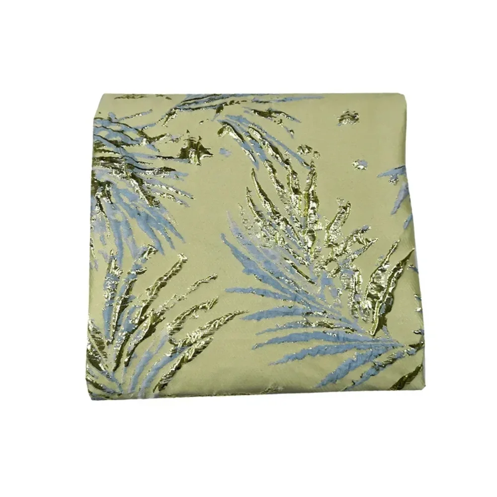 

Бронзовая жаккардовая парча с листьями, весна-осень-зима для платья, короткая юбка, платье, одежда, ткань, шитье своими руками по метрам