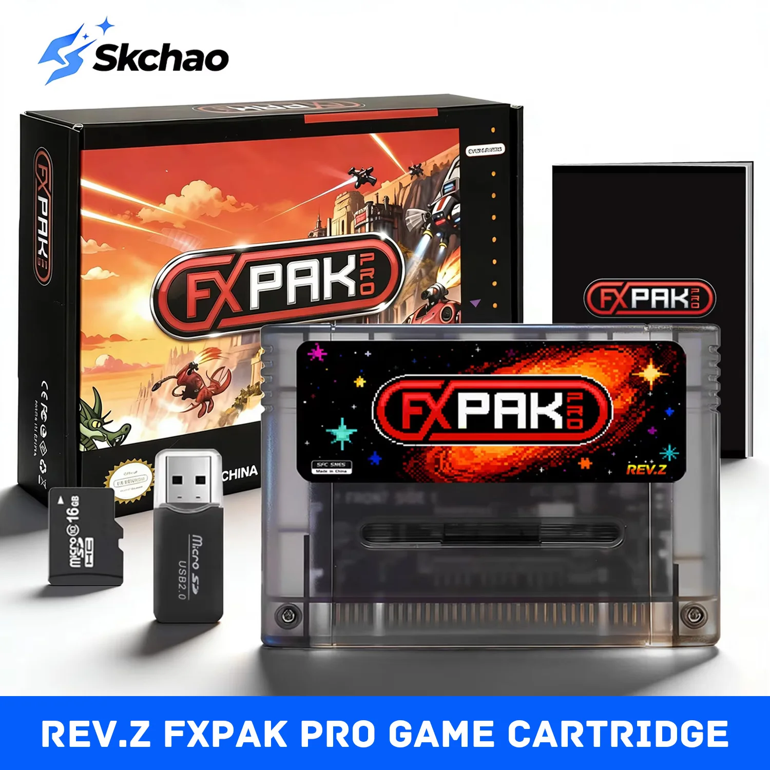 Ultimate Version Rev.Z FXPak Pro Flash Cart for SNES/SFC Video Console All Enhancement Chips & MSU-1 Open Source Multi Cartridge