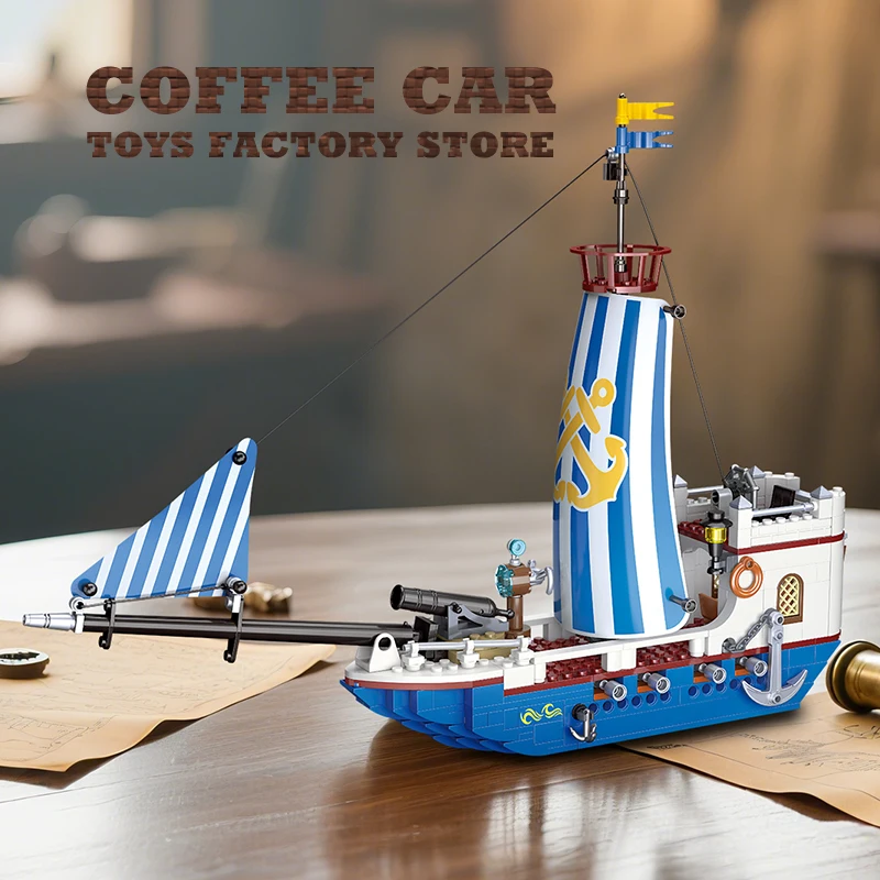 NEW Pirate Ship Building Blocks Sets Creative Sailing Boat MOC Bricks Model STEM Educational Toys for Kids Boys Adult Gifts DIY