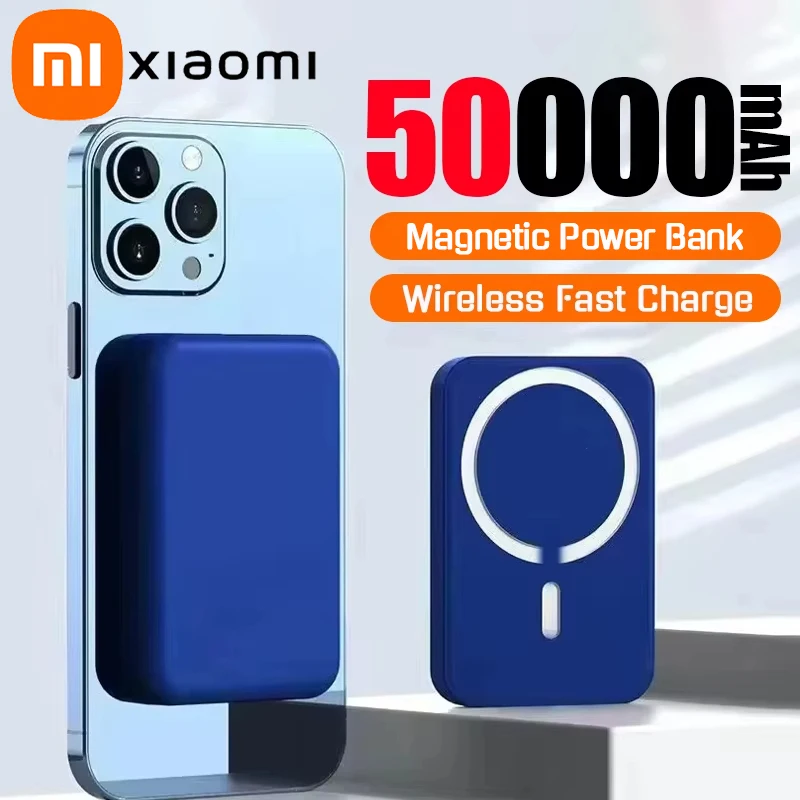 Xiaomi 500000mAh سعة كبيرة بنك الطاقة المغناطيسي اللاسلكي حزمة بطارية محمولة آيفون سامسونج Xiaomi Magsafe Powerbank