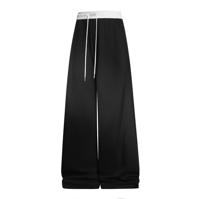 

Мужские широкие брюки в американском стиле, модные, весенне-осенние, молодежные, с цветными вставками на талии, свободного кроя