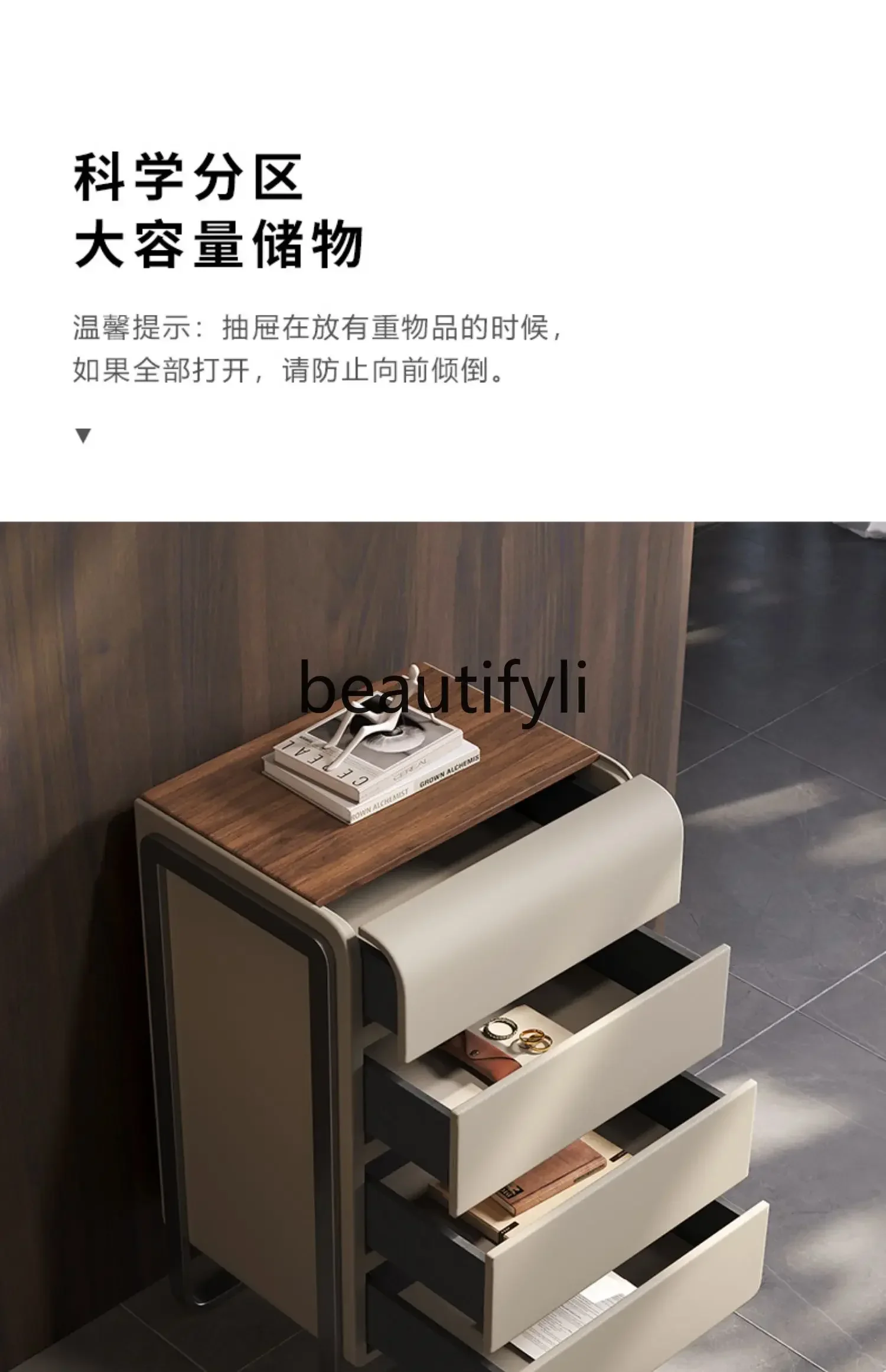 09 خزانة بأدراج تخزين لغرفة النوم من خشب الجوز الفاخر والحديث المخصصة وثلاثة أربعة ستة خزانة عمودية #5