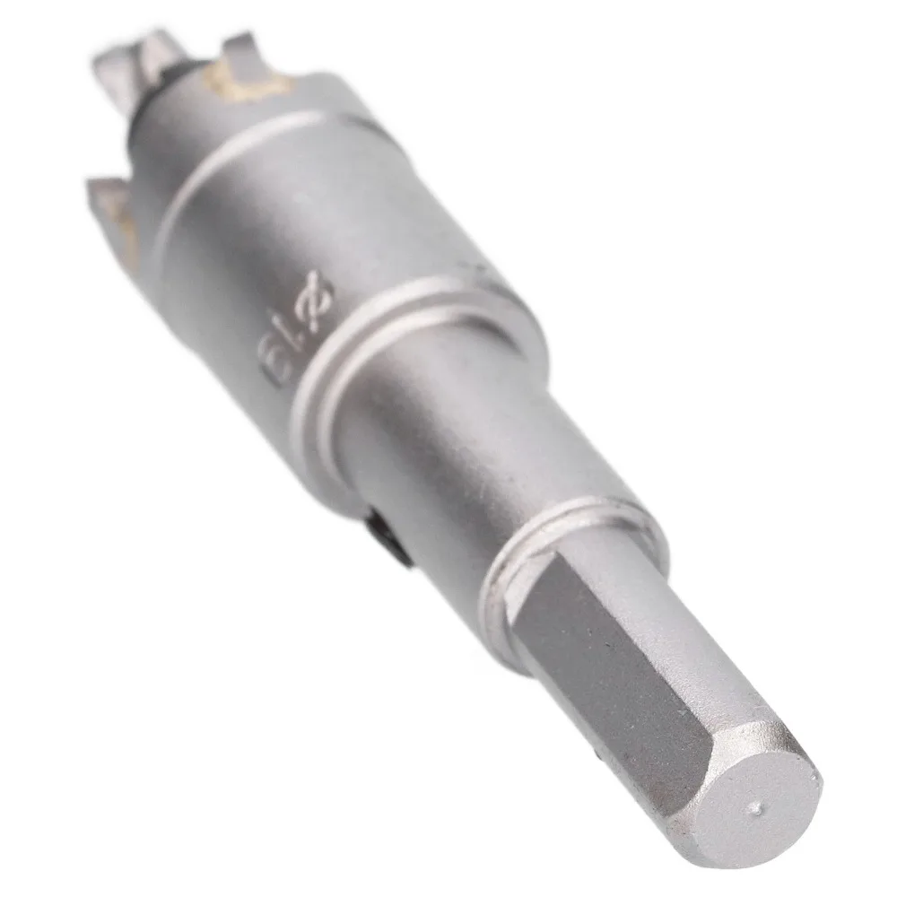 Carbide Tipped Hole Saw Drill Bit 19mm Diameter Heavy Duty TCT Hole Saw 0.7 Inch Spring Guided Drilling Cutting Tool For Wood