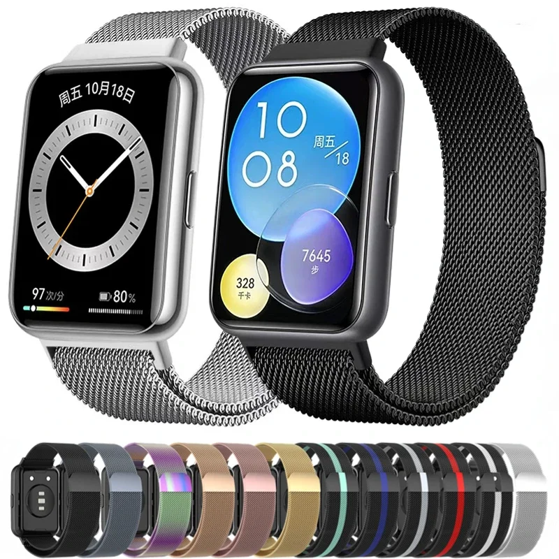 

Metal Magnetic Loop Band For Huawei Watch Fit 2 Strap Sport Milanese Stainless Steel Bracelet For Huawei Watch Fit 2 Accessories