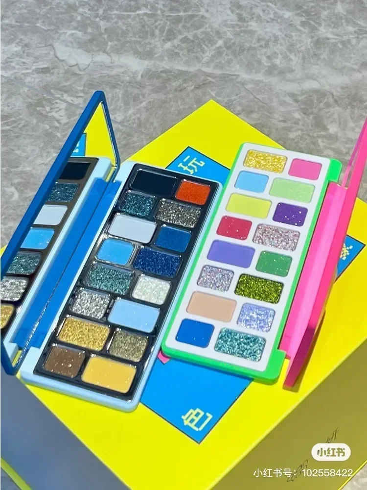 QianYan 16 cores paleta de sombra esfumaçado camaleão gótico shimmer glitter fosco sombra de olho paleta de maquiagem original beleza rara