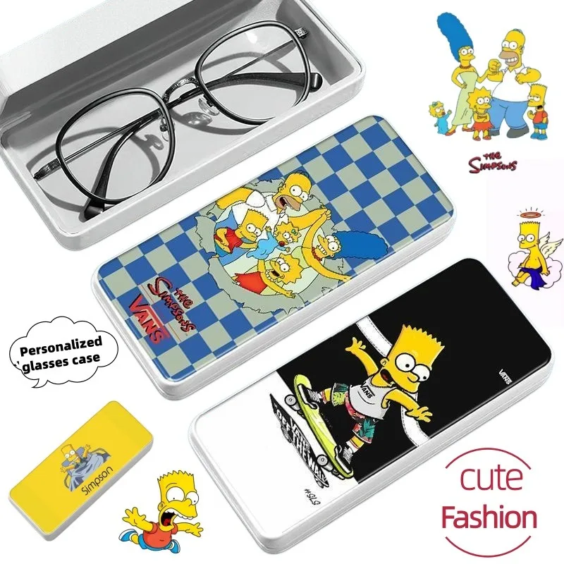 

Simpson Student Glasses Case Cute Fashion Creative Personalized Cartoon Sunglasses Storage Box Birthday Gift for Friends
