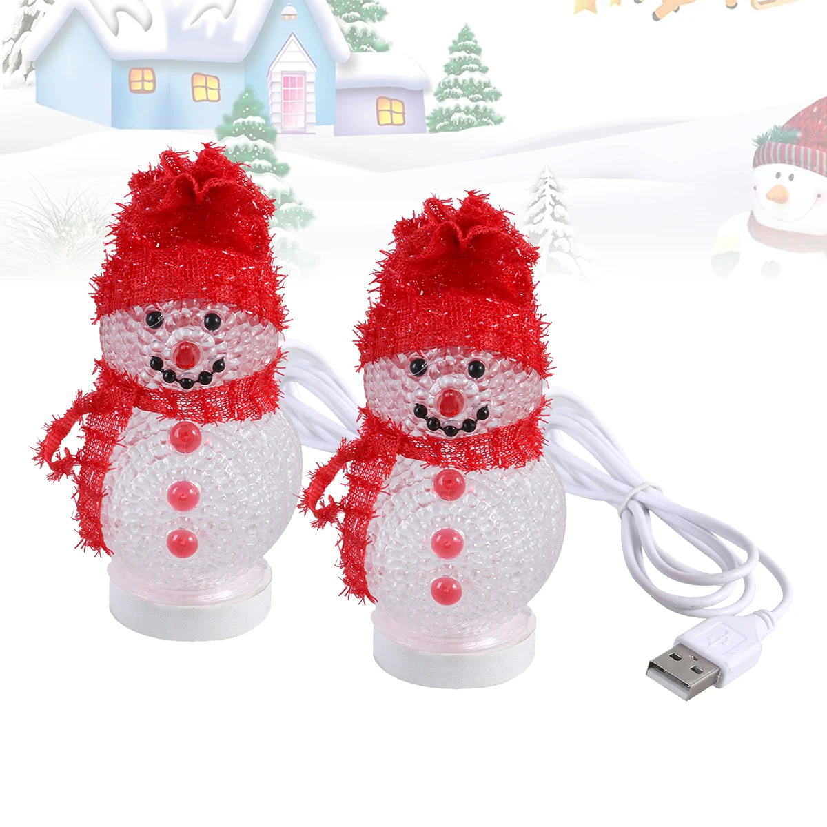 2 pçs boneco de neve luz da noite decoração para casa lâmpada bonito dos desenhos animados forma quarto escritório atmosfera natal presente
