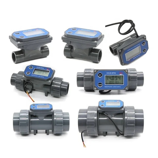 ZJLCD-BT01 DN32 Electronic Flow Meter + Battery Power LCD Display For Water Counting Instantaneous Flow/ Total Cumulative Range