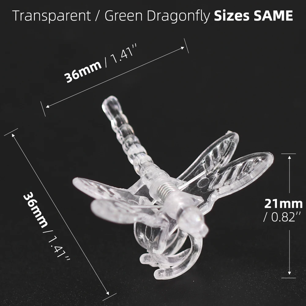 Garden Potted Plant Plastic Dragonfly Clip Orchid Support Fixed for Home Bonsai Flower Grafting Vine Climbing Butterfly Clamps 
