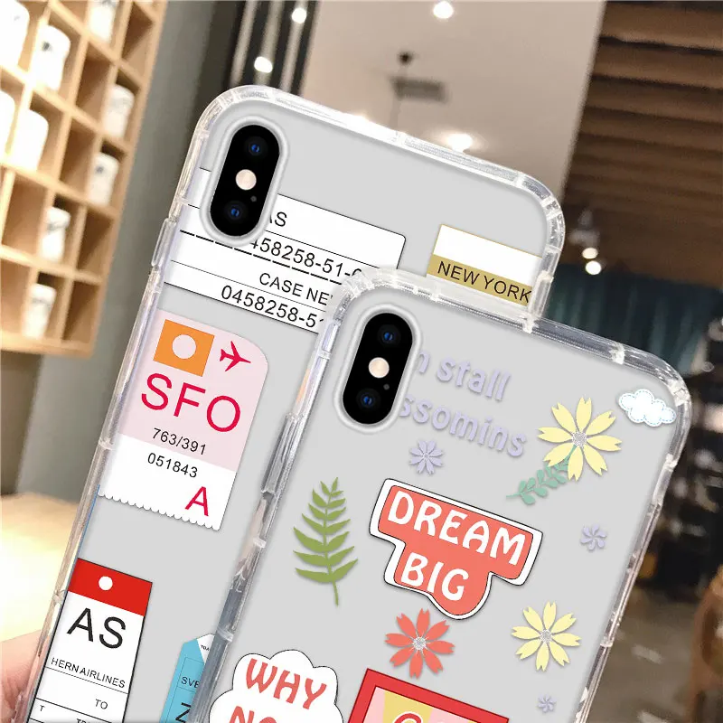 Phone Case For iPhone 11 Funda iphone 11 12 Pro Max 13 Mini 8 7 6s Plus Xr Xs Max X SE 2020 Clear Shockproof TPU Cute Cat Cover