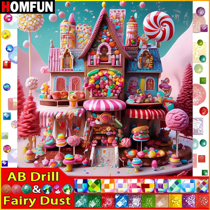 HOMFUN Fairy Dust AB DIY 5D Diamond Painting 