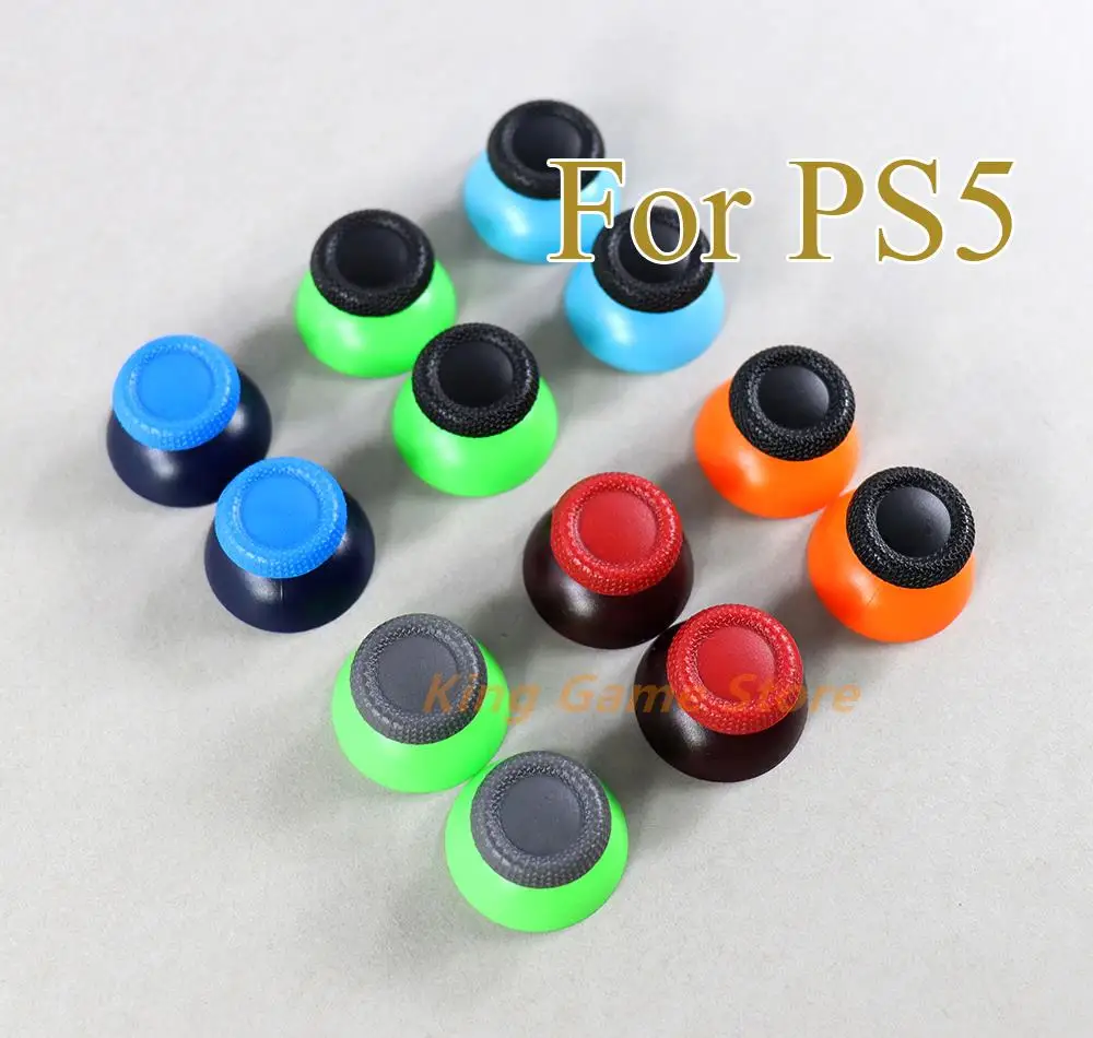 50ชิ้น/ล็อตสีคู่หมวก3D Analog จอยสติ๊ก Stick โมดูลเห็ดสำหรับ Sony PS5 Controller Thumbstick ฝาครอบ