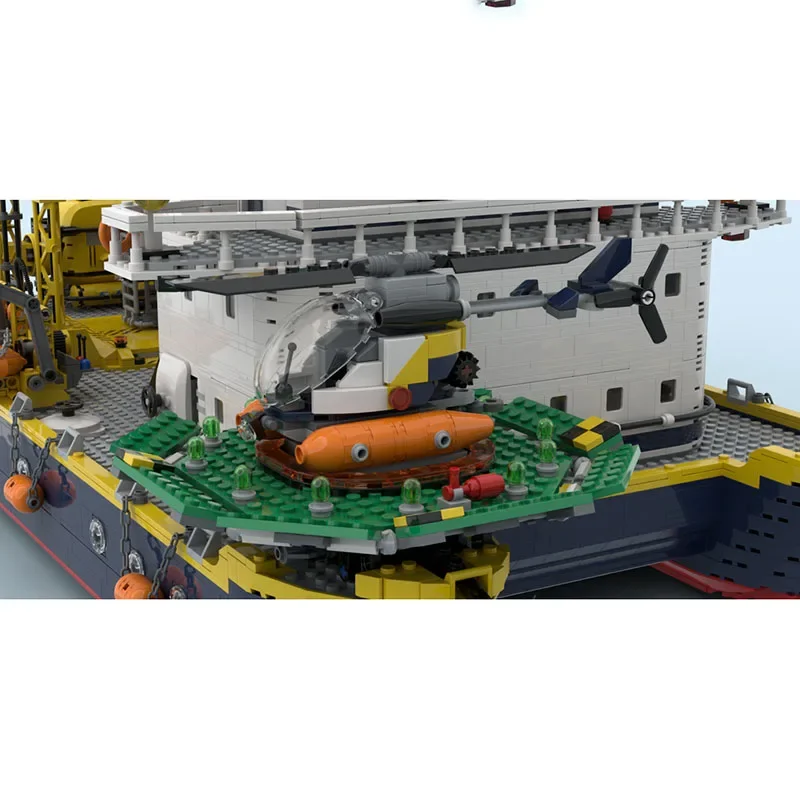 Moc Modell Ziegel Doppel Körper Forschung Schiff Technologie Modulare Bausteine Geschenk Weihnachten kinder Spielzeug DIY Set Montage