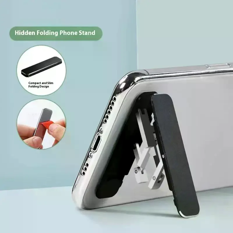 

1/3PCS Mini Invisible Foldable Mobile Phone Stand Aluminum Alloy Desktop Mount Material Holder Adjustable Angle For Cellphone