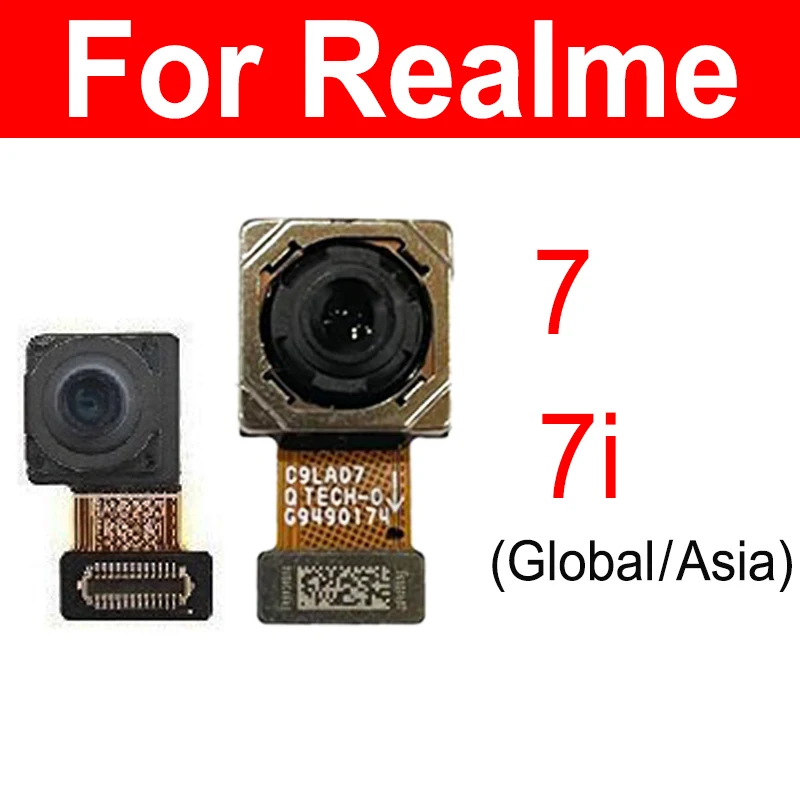 

Rear Front Camera For OPPO Realme 7 4G 7i RMX2103 Global Asia Version Facing Frontal Selfie Back Camera Module Flex Cable