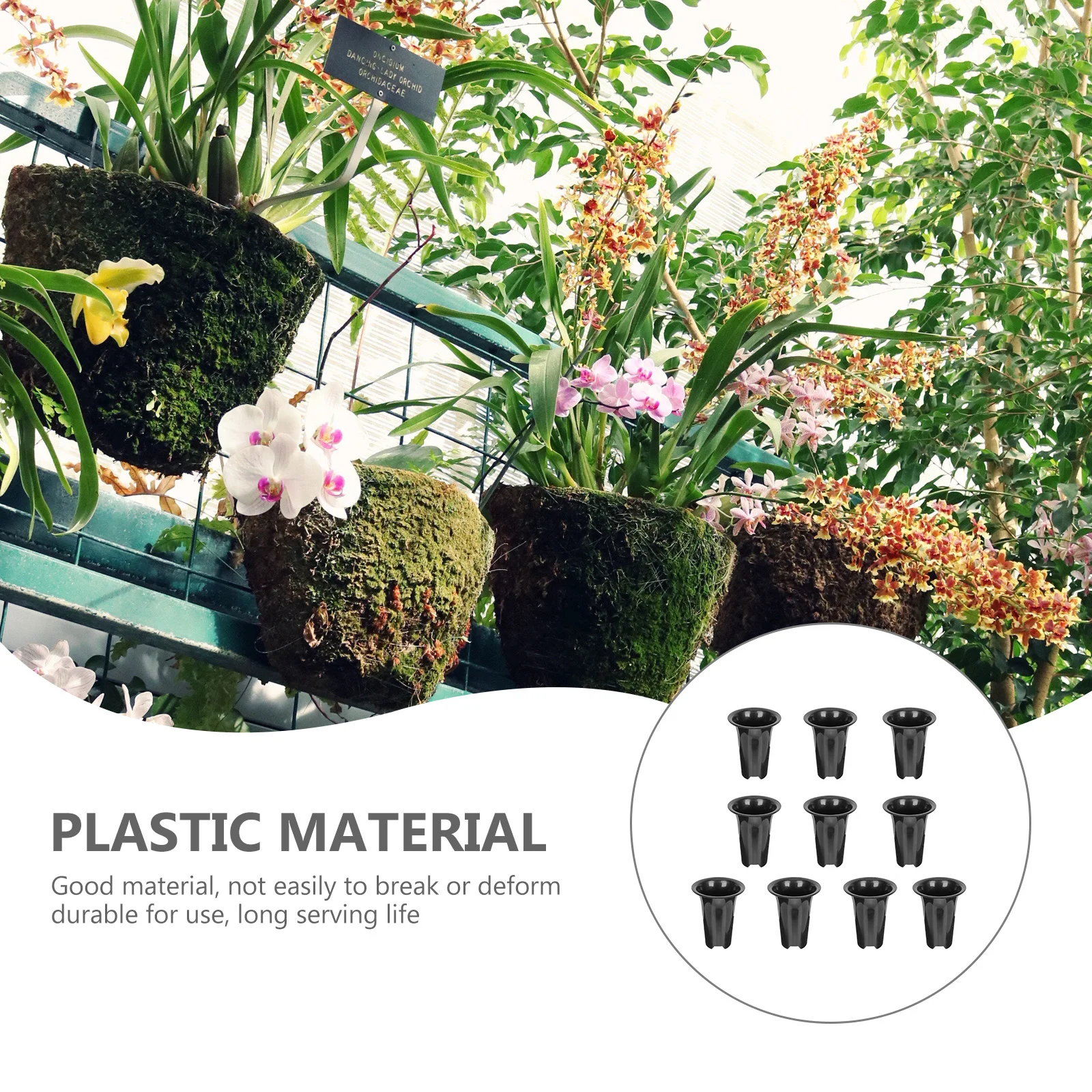 

8Pcs Orchid Pots Plastic Breathable Root-Control Nursery Flower Pots Durable Planting Cups Indoor Home Flower Orchid