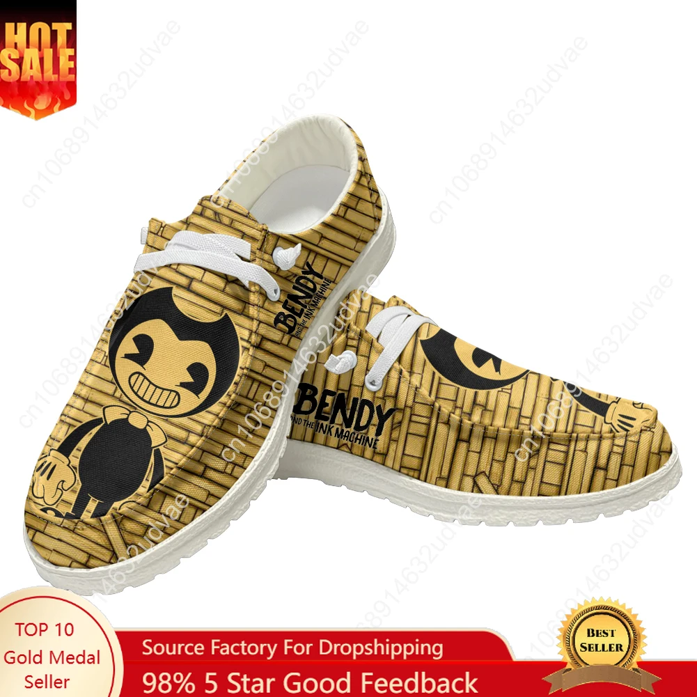 

B-Bendy and T-The I-Ink M-Machine Casual Shoes Men Woman Flat Shoe Breathable Lightweight Footwear Couple Custom Made Shoe