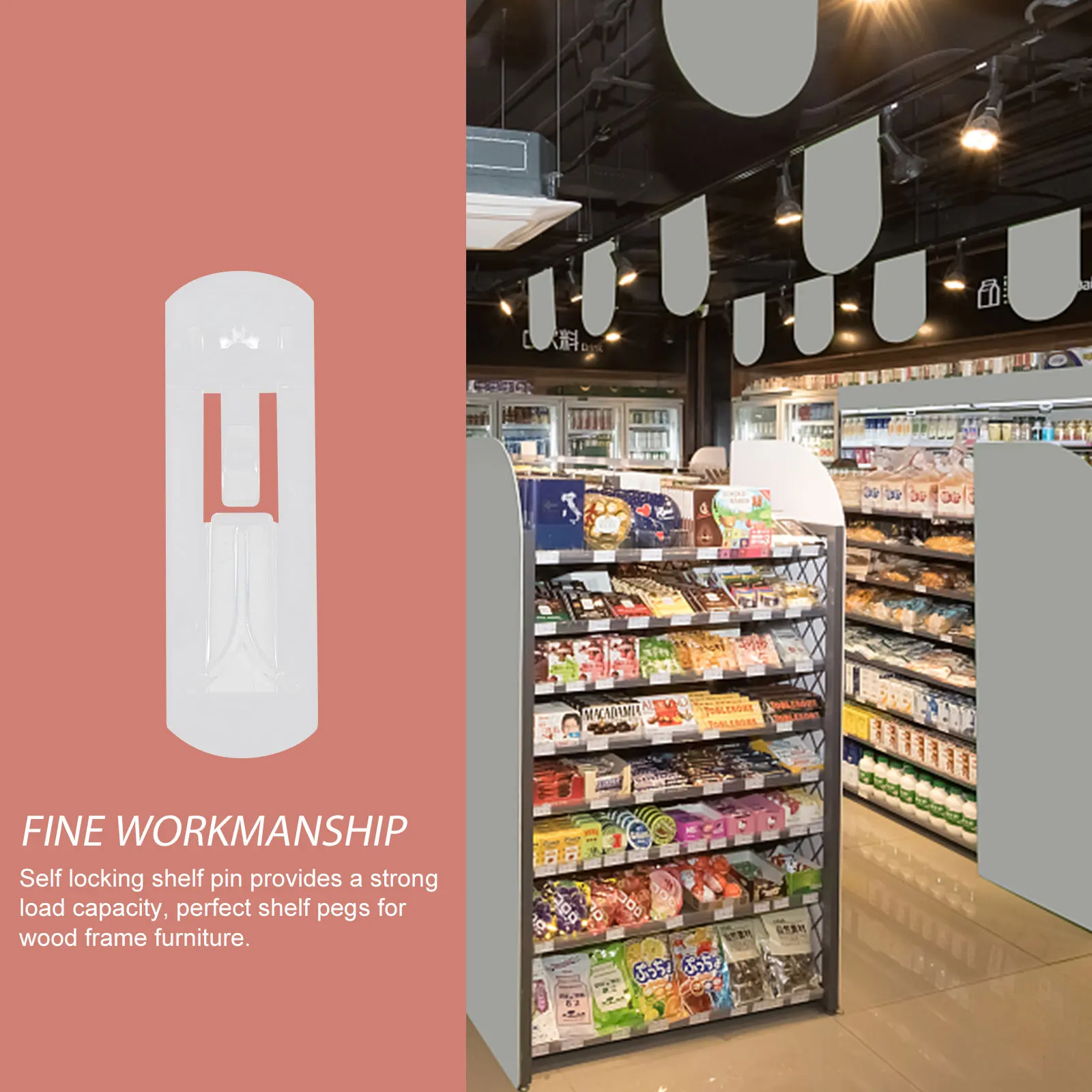 

30Pcs Self Locking Shelf Pegs Transparent Plastic Clips for Shelves Cabinet Support Shelf Pegs Cabinet Clips for Shelves