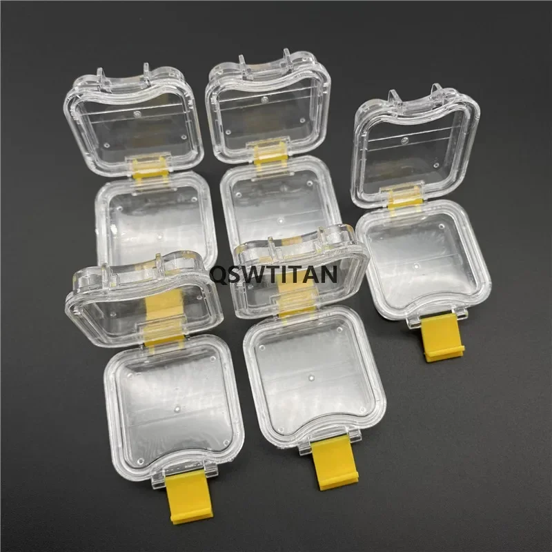 New dental lab supply 50pcs Plastic denture Tooth Box with Film High Quality Denture Storage Box Membrane Tooth Box