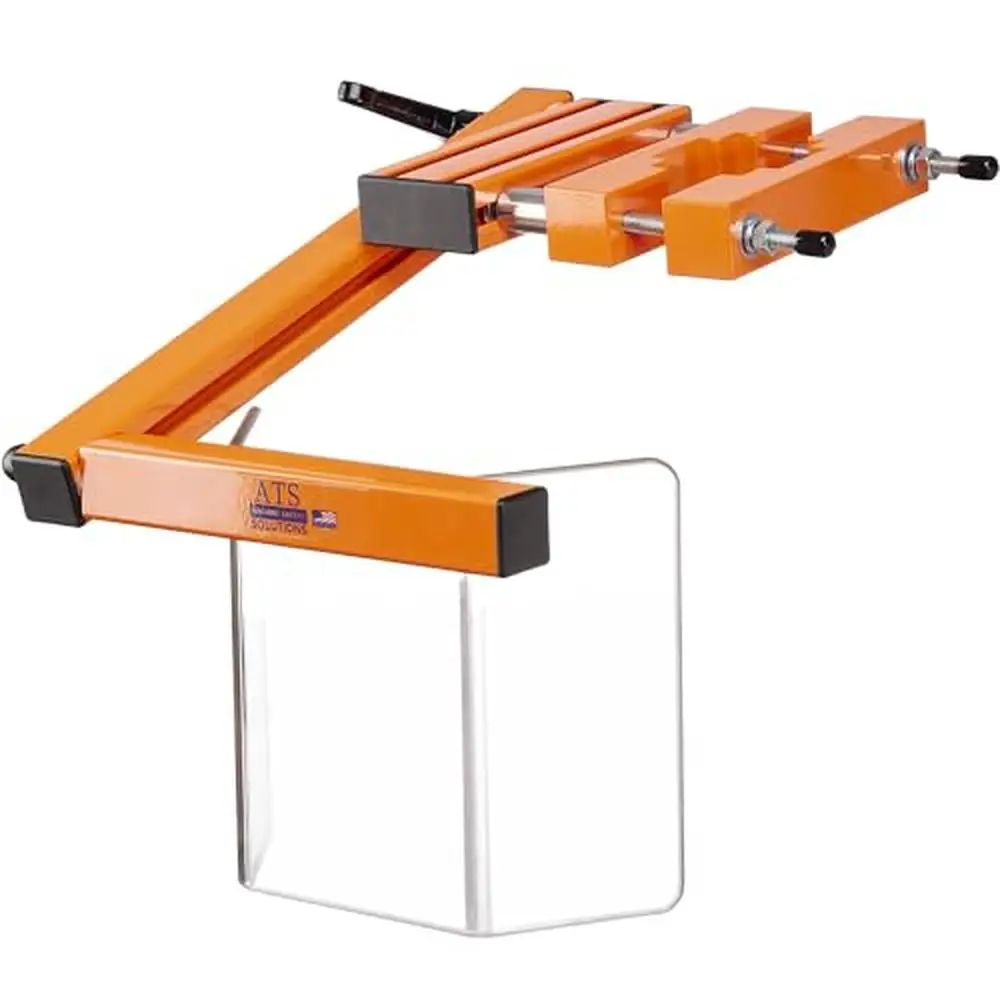 Drill Press Guard Shield Econ-Series Adjustable Column Clamp Secure Installation Enhanced Safety Features OSHA Safety Orange