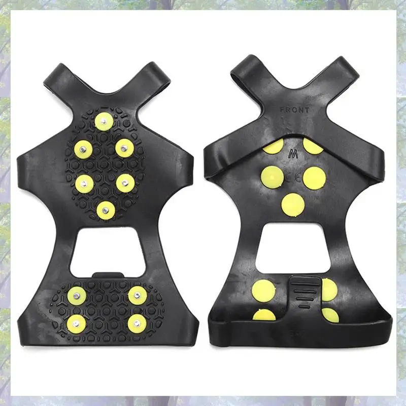 في الهواء الطلق الأسنان مسمار الثلوج المضادة للانزلاق أغطية الحذاء المضادة للانزلاق أغطية الحذاء المضادة للسقوط الجليد انتزاع عشرة الأسنان مخالب الثلوج M الحجم