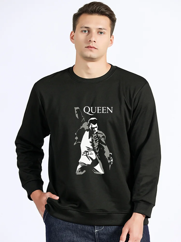 Freddie Mercury Hoodie Band vintage Sweatshirt O-Neck Fashion Unisex Sweater Harajuku Hip Hop Cool Pullover Streetwear