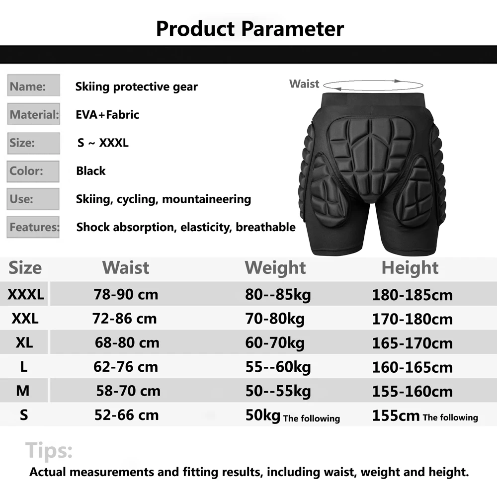 New Ski Shorts Skating Hip Protector Skiing Snowboard Shorts Protective Gear Sport MTB Cycling Motocross Hip Knee Elbow Paddeds image 3