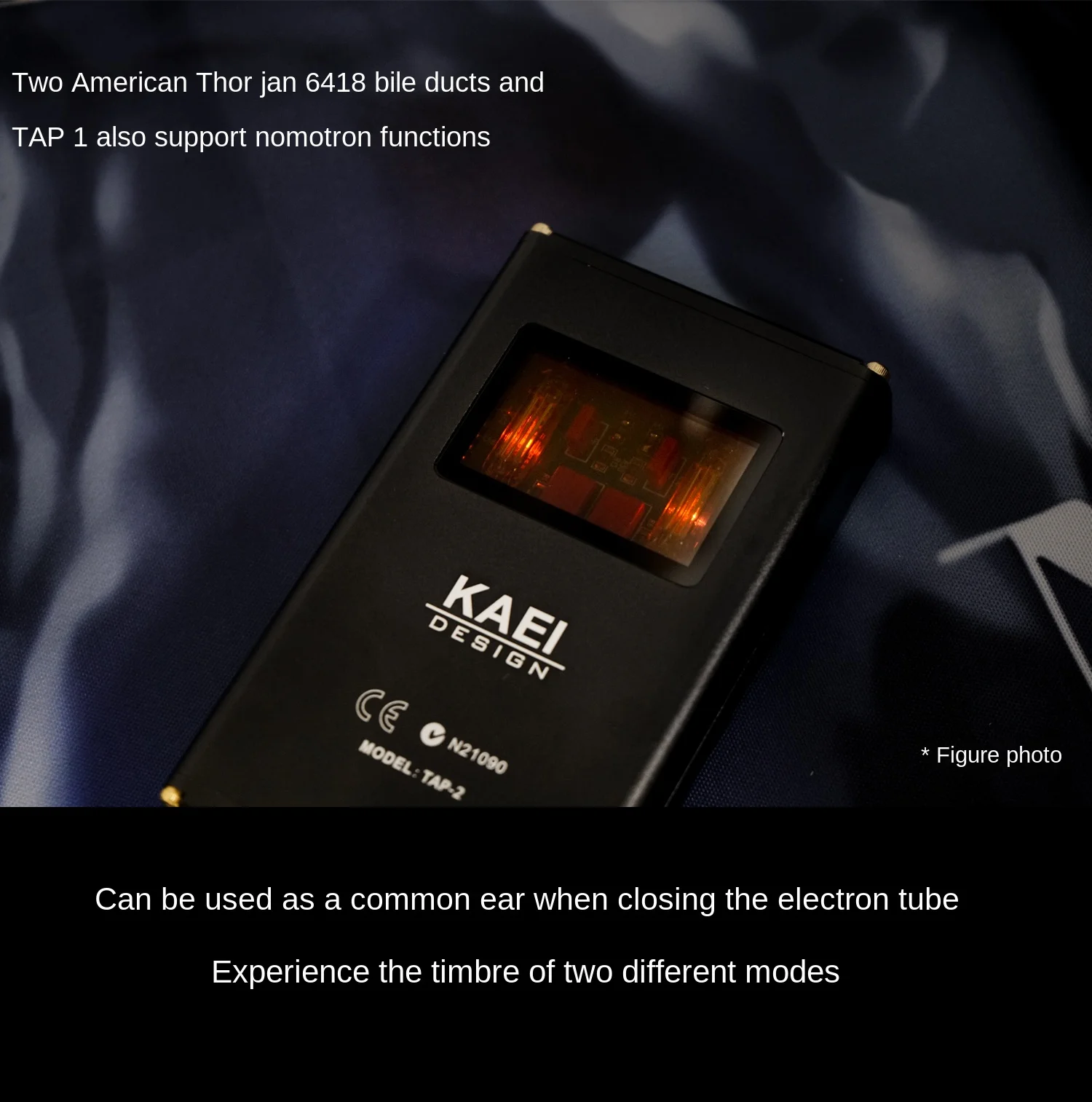 KAEI-TAP2 Draagbare Hifi JAN6418 Tube Hoofdtelefoon Versterker 3.5Mm Input/Output + 4000Mah Batterij