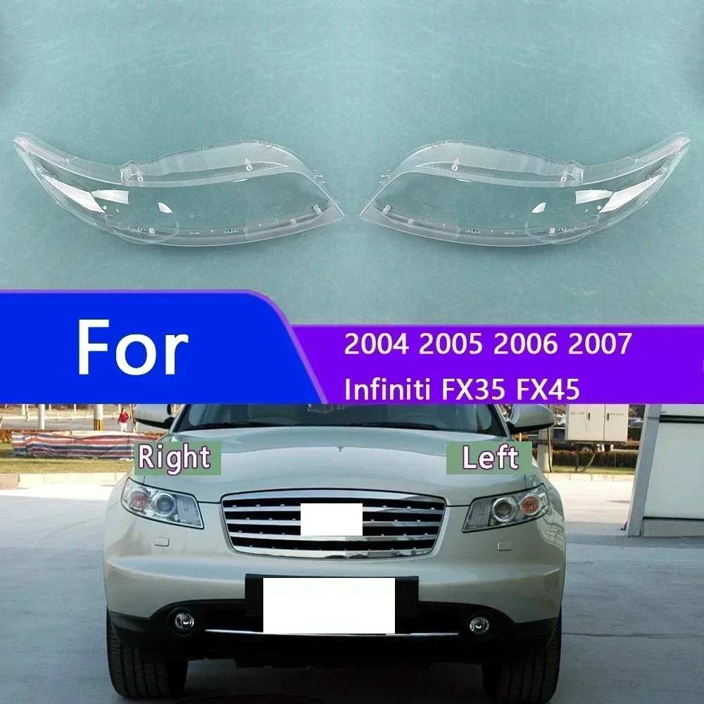 

For 2004 2005 2006 2007 Infiniti FX35 FX45 Headlamp Cover Transparent Headlight Shell Replace Original Lampshade Plexiglass