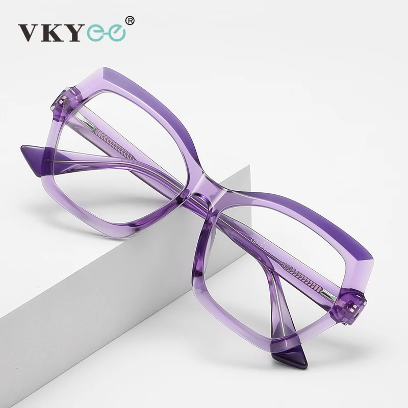 

VICKY новая геометрическая большая оправа персонализированный модный дизайн очки для чтения с защитой от синего света настраиваемые очки по рецепту LS043