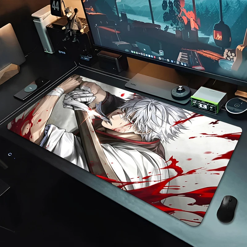 Cool Mouse Pad Large E-sports Gamer Mat 90x40cm Computer Keyboard Pad Locking Edge Gaming Desk Mat G-Gintamas Anime Mausepads