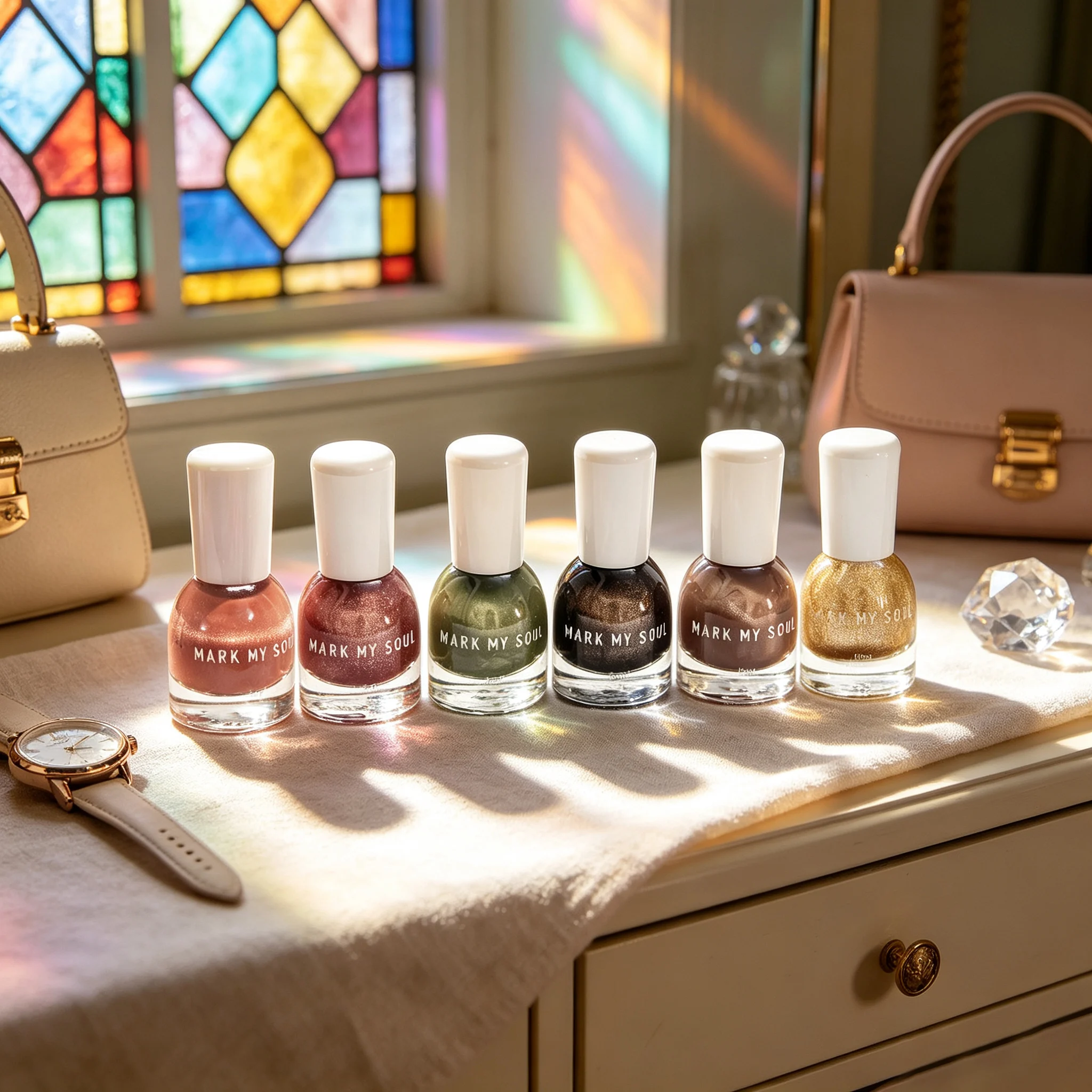 6Pcs Morandi Tea Tone Cat Eye Nail Polish Set, MARK MY SOUL No  cure Magnetic Nail Lacquer S133/S55/S146/S76/S135/S132, Quick Dr