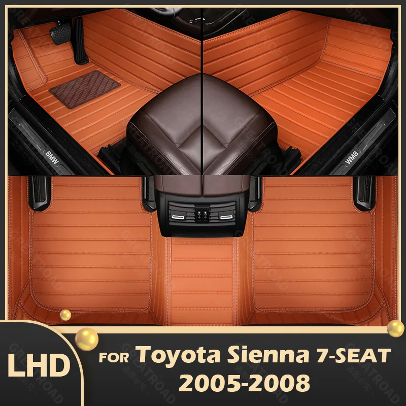 

Автомобильные коврики для Toyota Sienna (семь сидений) 2005 2006 2007 2008 индивидуальные автомобильные подкладки для ног