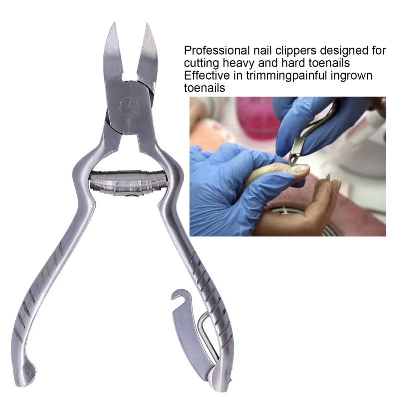 Toe Nail Clippers Stainless Steel Ingrown Toenails Clipper Professional Pedicure Nail Cutter
