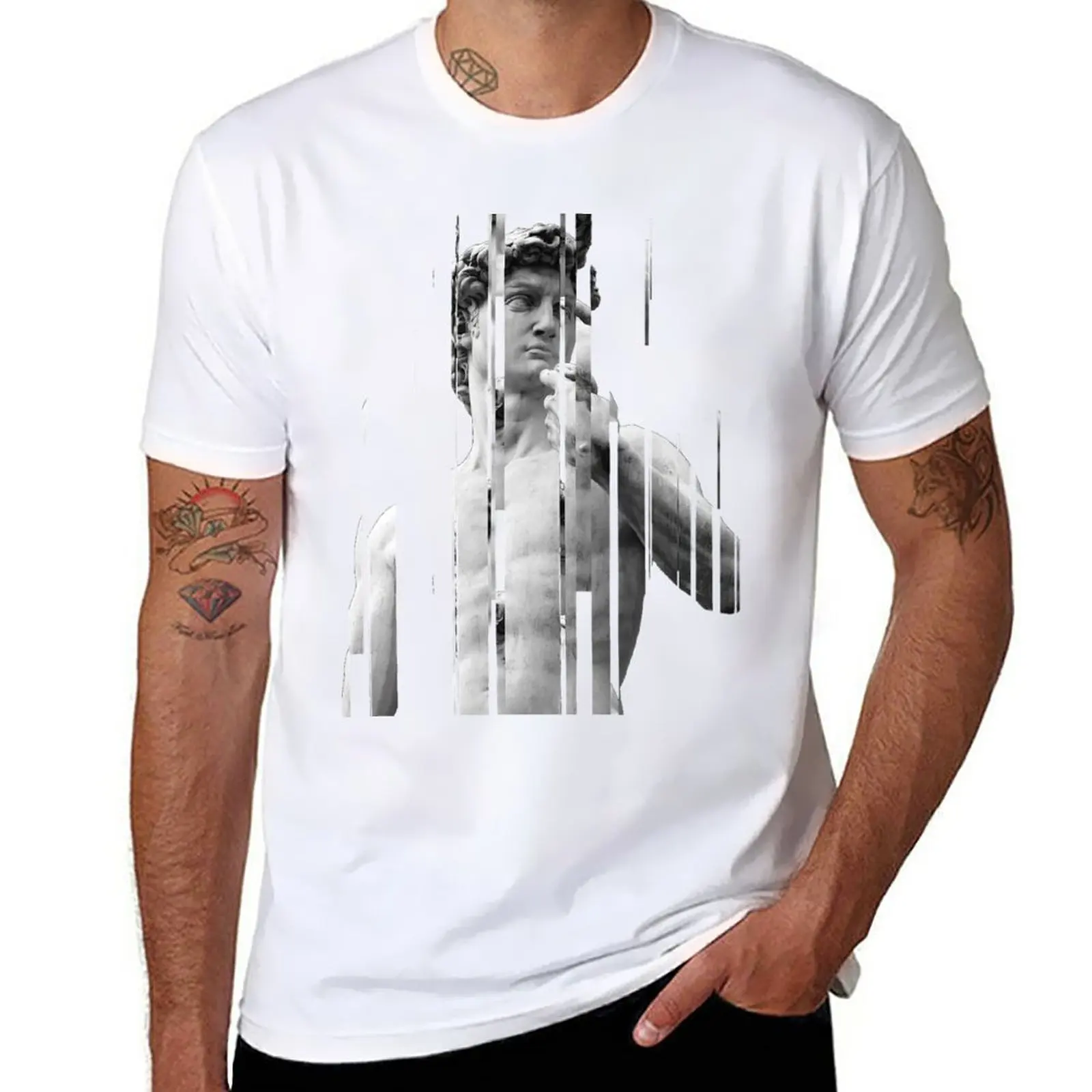 New David Glitch T-Shirt animal print shirt for boys custom t shirts t shirts for men pack