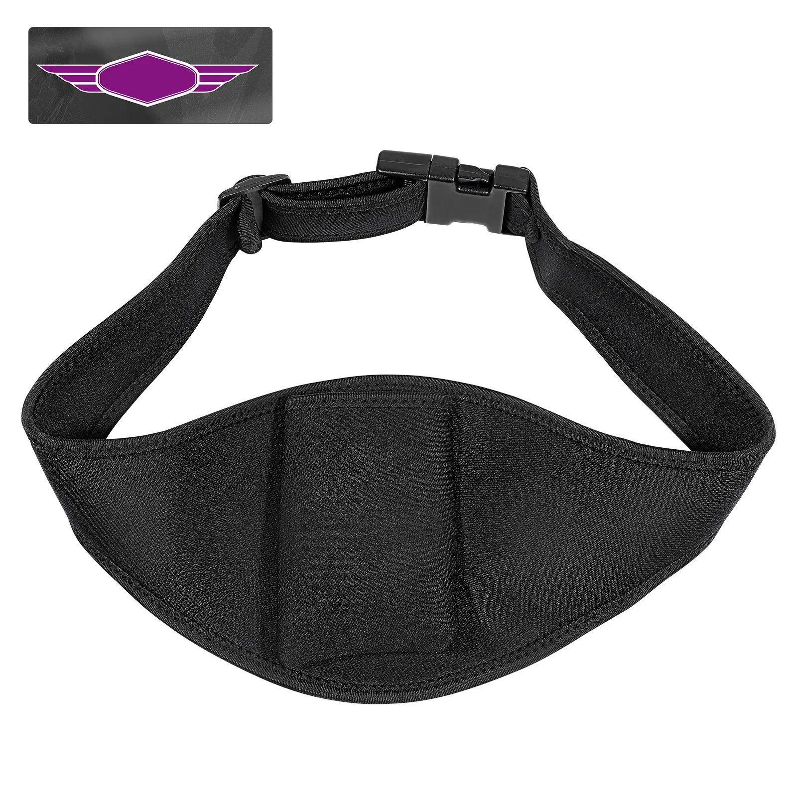 Waist Belt Mic Pouch Microphone Carrier for Instructors Black Durable Comfortable Body Sculpting Cycling Yoga
