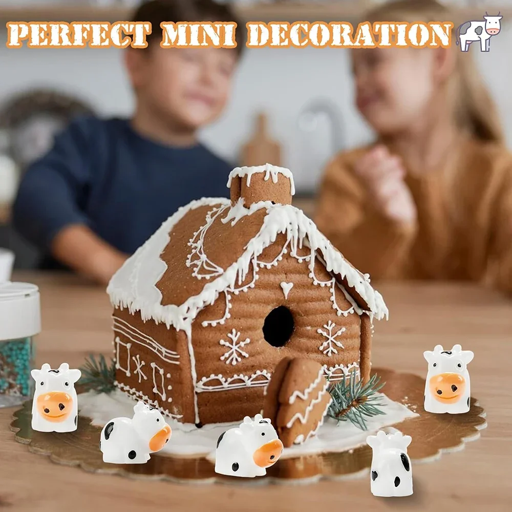 50 Stuks Mini Koe Beeldjes Hars Koe Miniatuur Dieren Beeldjes Sprookjesachtige Tuin Miniatuur Mos Landschap Diy Ambachten