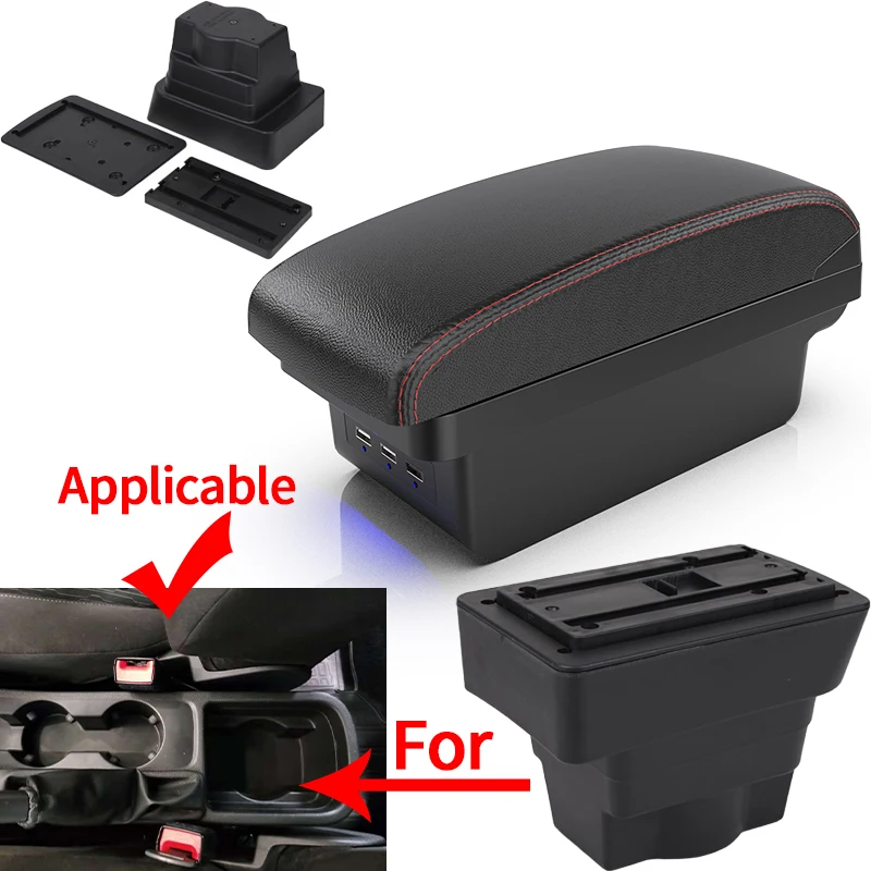 لصناديق مسند ذراع السيارة أوبل أسترا ، وحدة التحكم المركزية المعدلة أوبل أسترا J طبقة مزدوجة صندوق تخزين USB ملحقات الكسوة الداخلية #2