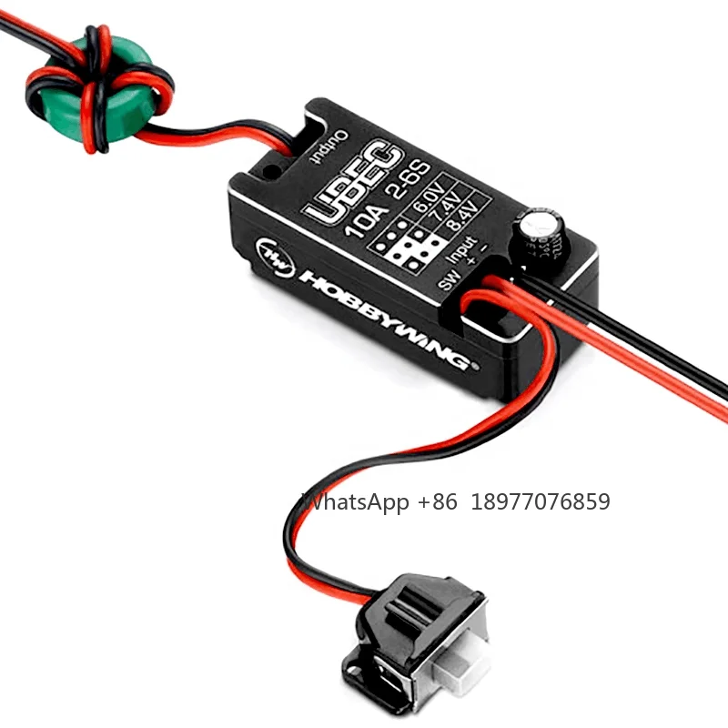 

Hobbywing Waterproof UBEC 10A Voltage Regulator Chip Module 2-6S 6 7.4 8.4V 10A Adjustable Metal Shell BEC RC Car Trucks Parts